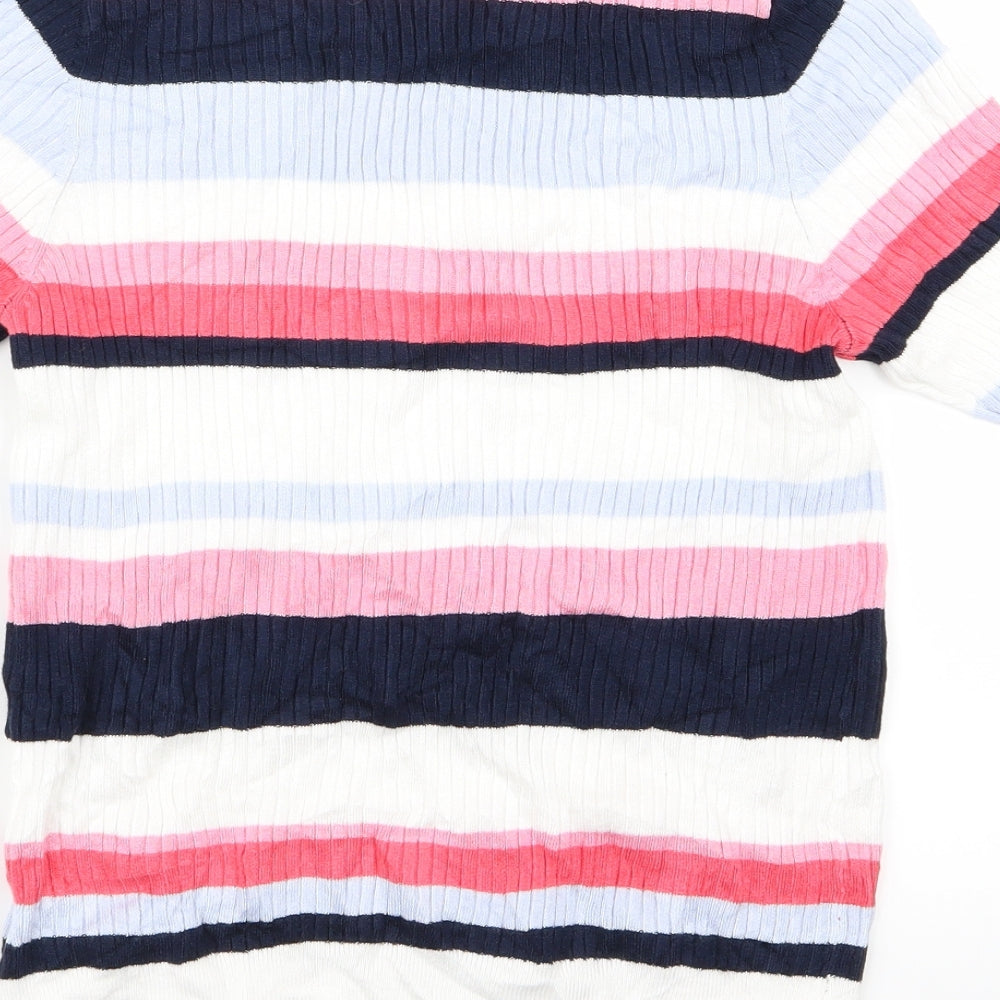 m*s Womens Multicoloured Striped  Pullover Jumper Size 12