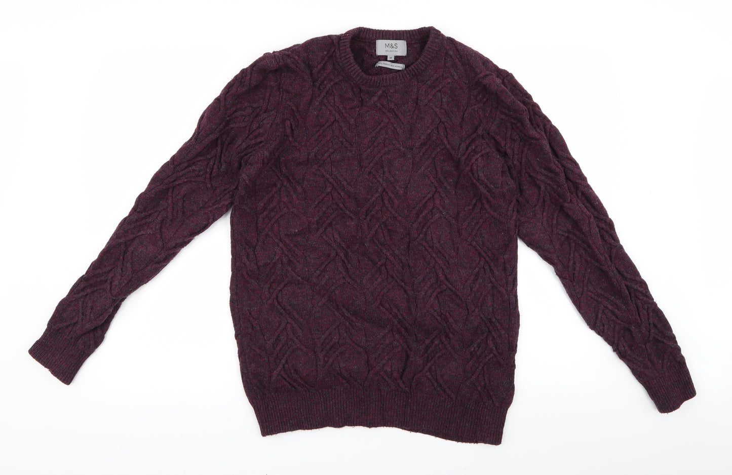 m&s Womens Red   Pullover Jumper Size M
