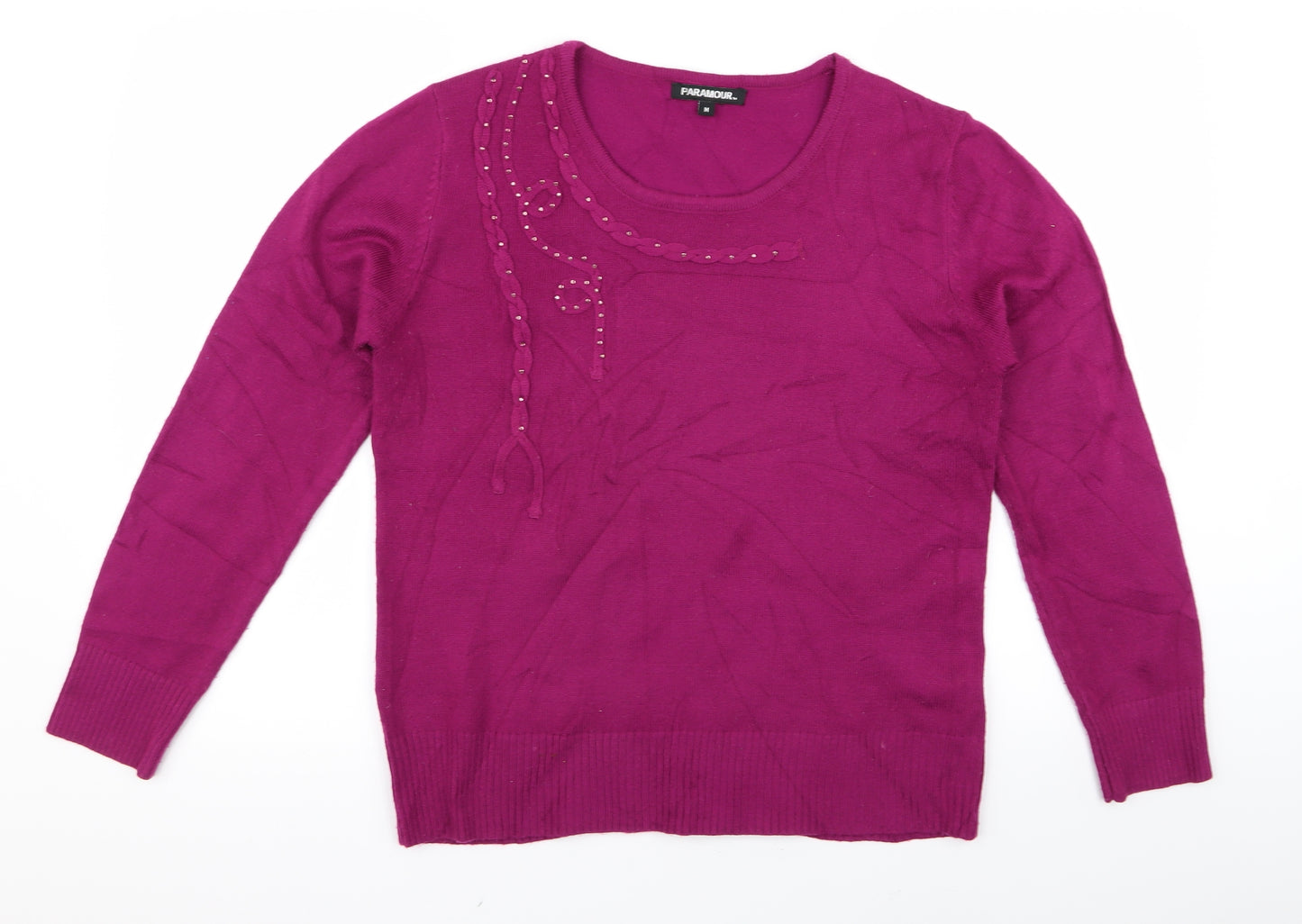 paromre Womens Pink   Pullover Jumper Size L