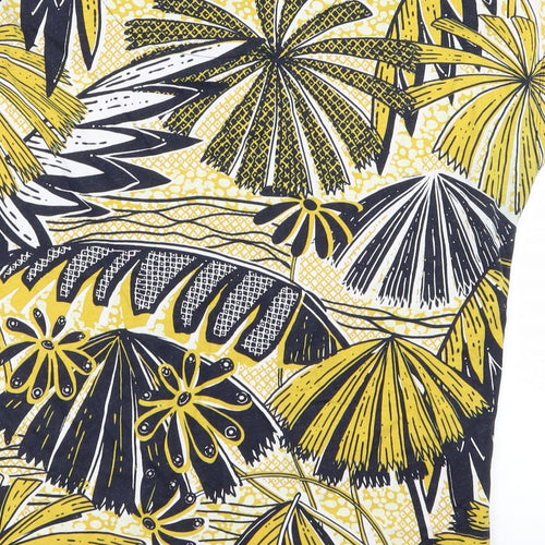 CAPSULE Womens Black Floral  Basic T-Shirt Size 12  - v