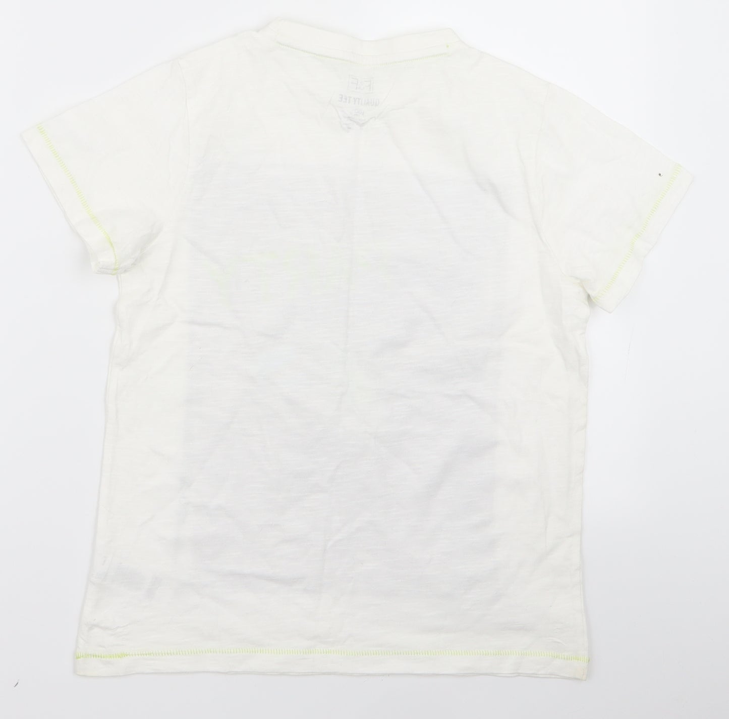 F&F Boys White   Basic T-Shirt Size 12 Years