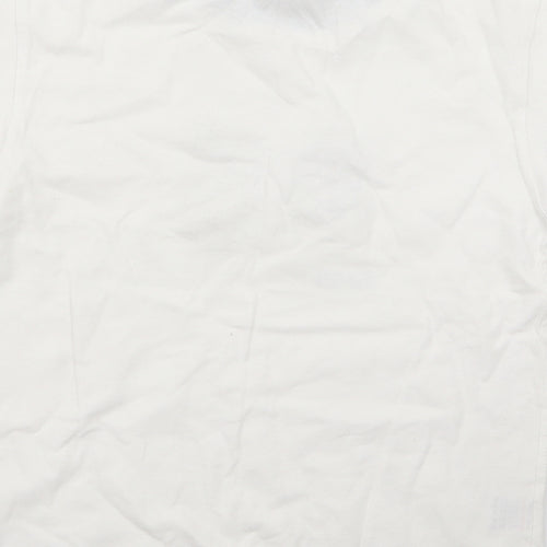 Blue Boys White   Basic T-Shirt Size 10 Years