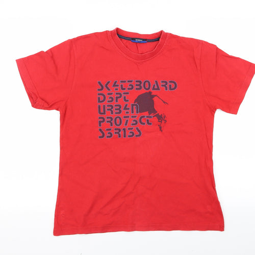 George Boys Red   Basic T-Shirt Size 12 Years