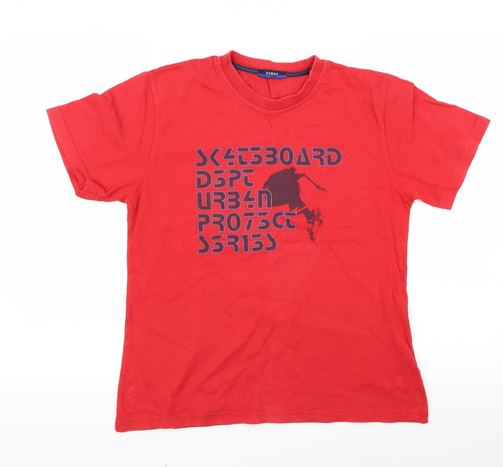 George Boys Red Basic T-Shirt Size 12 Years