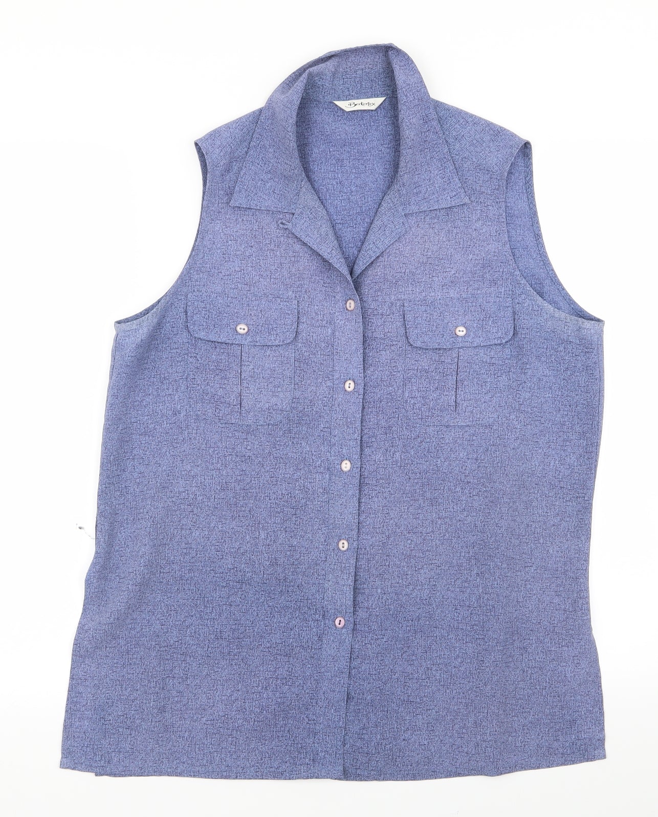 Preworn Womens Blue   Basic Button-Up Size 14