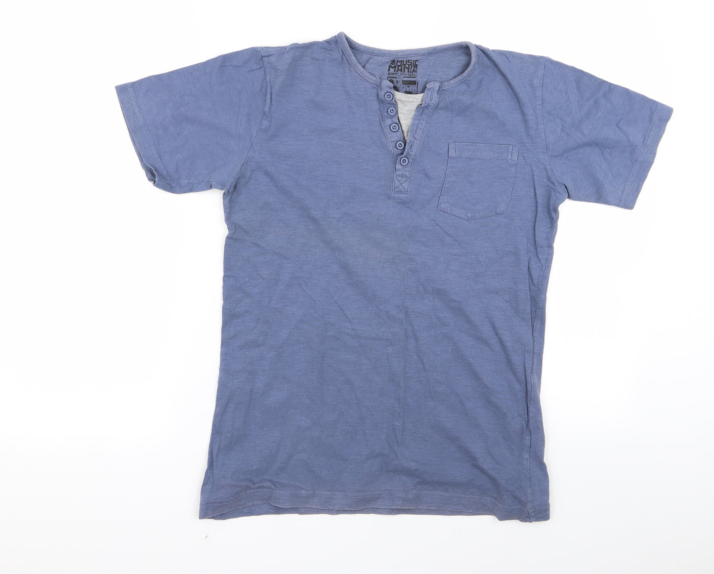Preworn Boys Blue  Rayon Basic T-Shirt Size 12 Years