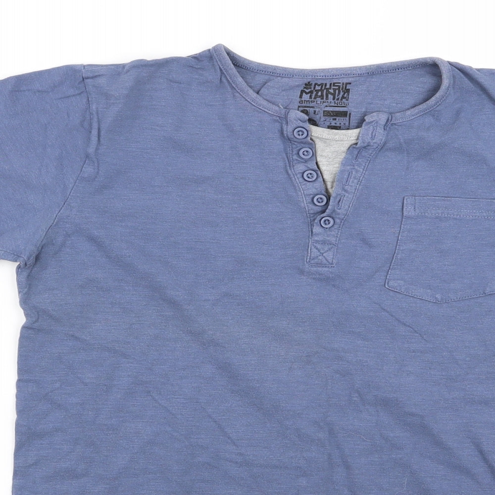 Preworn Boys Blue  Rayon Basic T-Shirt Size 12 Years