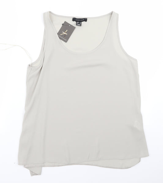 Front view of Atmosphere women’s beige basic button-up, size UK 16