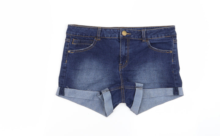 Preworn Womens Blue Hot Pants Shorts Size 14