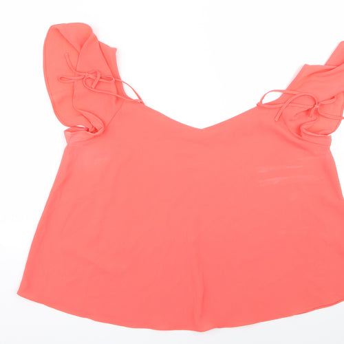 Topshop Womens Pink   Basic Blouse Size 12