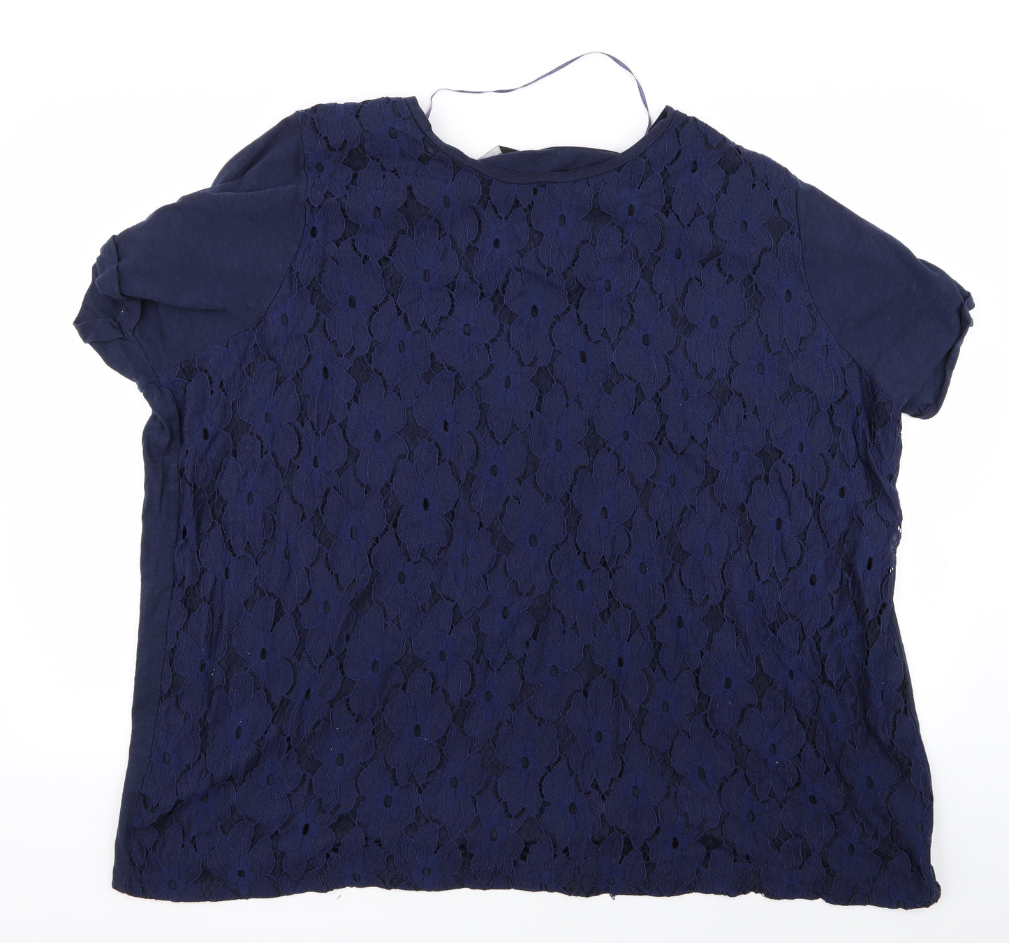 Yours Womens Blue   Basic T-Shirt Size L