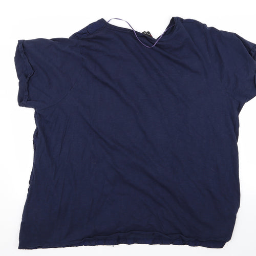 Yours Womens Blue   Basic T-Shirt Size L