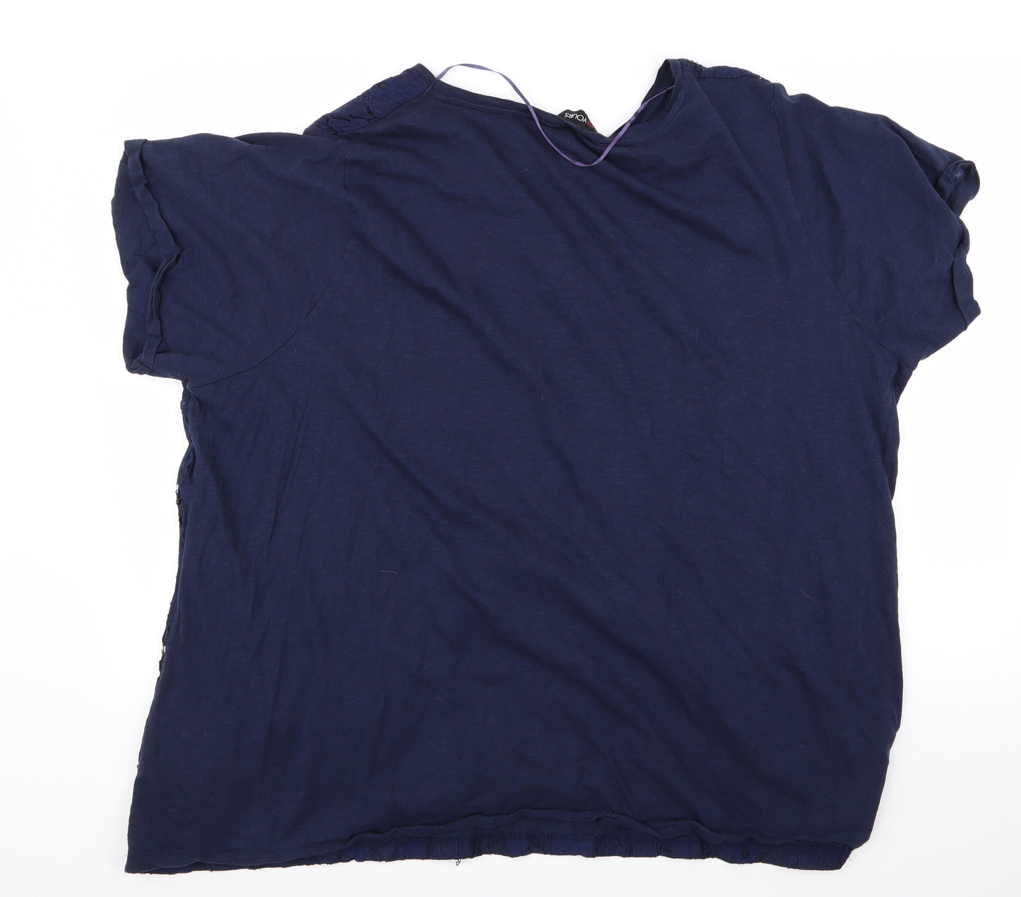 Yours Womens Blue   Basic T-Shirt Size L