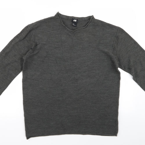 H&M Womens Grey   Pullover Jumper Size M