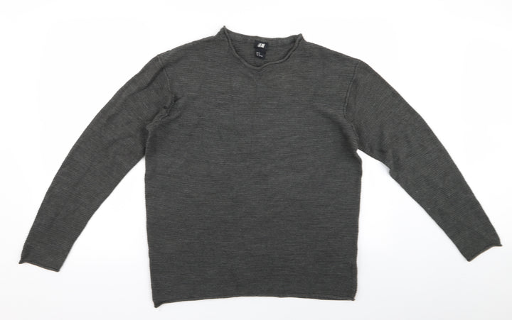 H&M Womens Grey   Pullover Jumper Size M