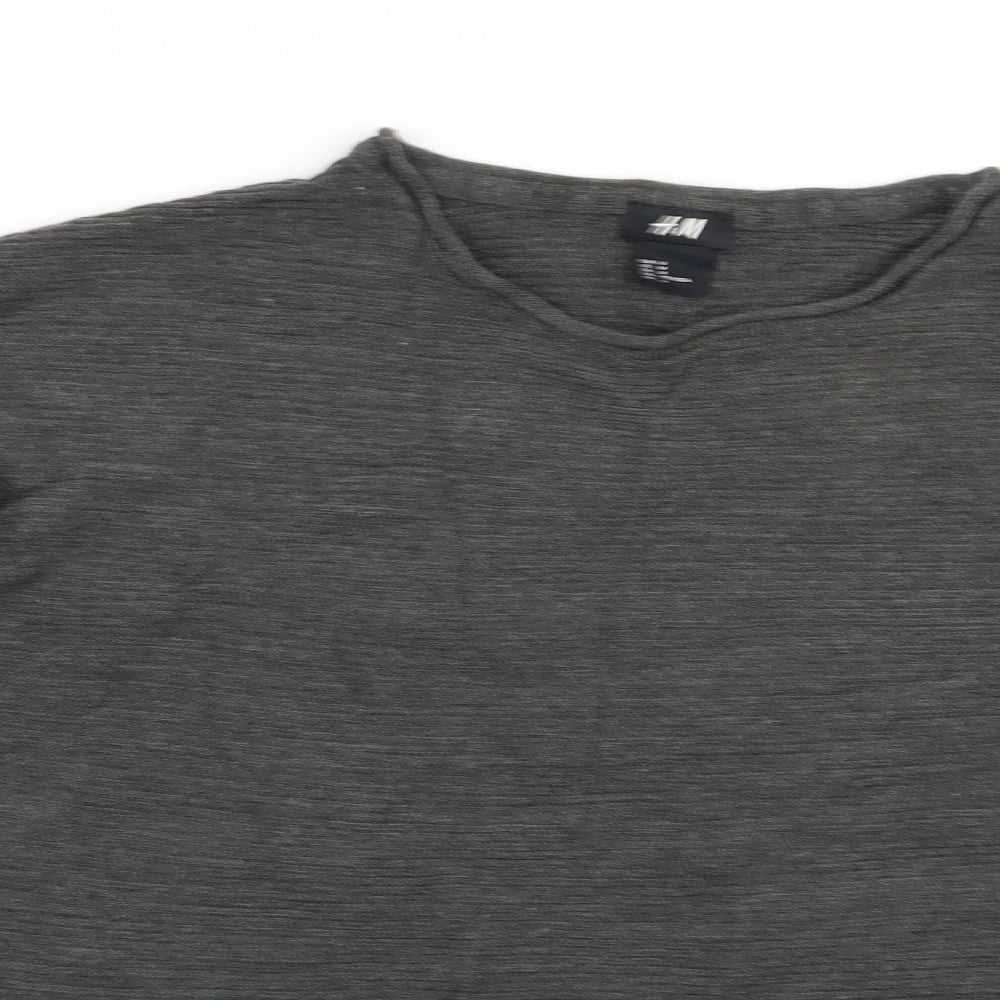 H&M Womens Grey   Pullover Jumper Size M