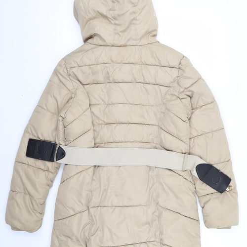 garoff Womens Beige   Puffer Jacket Coat Size M
