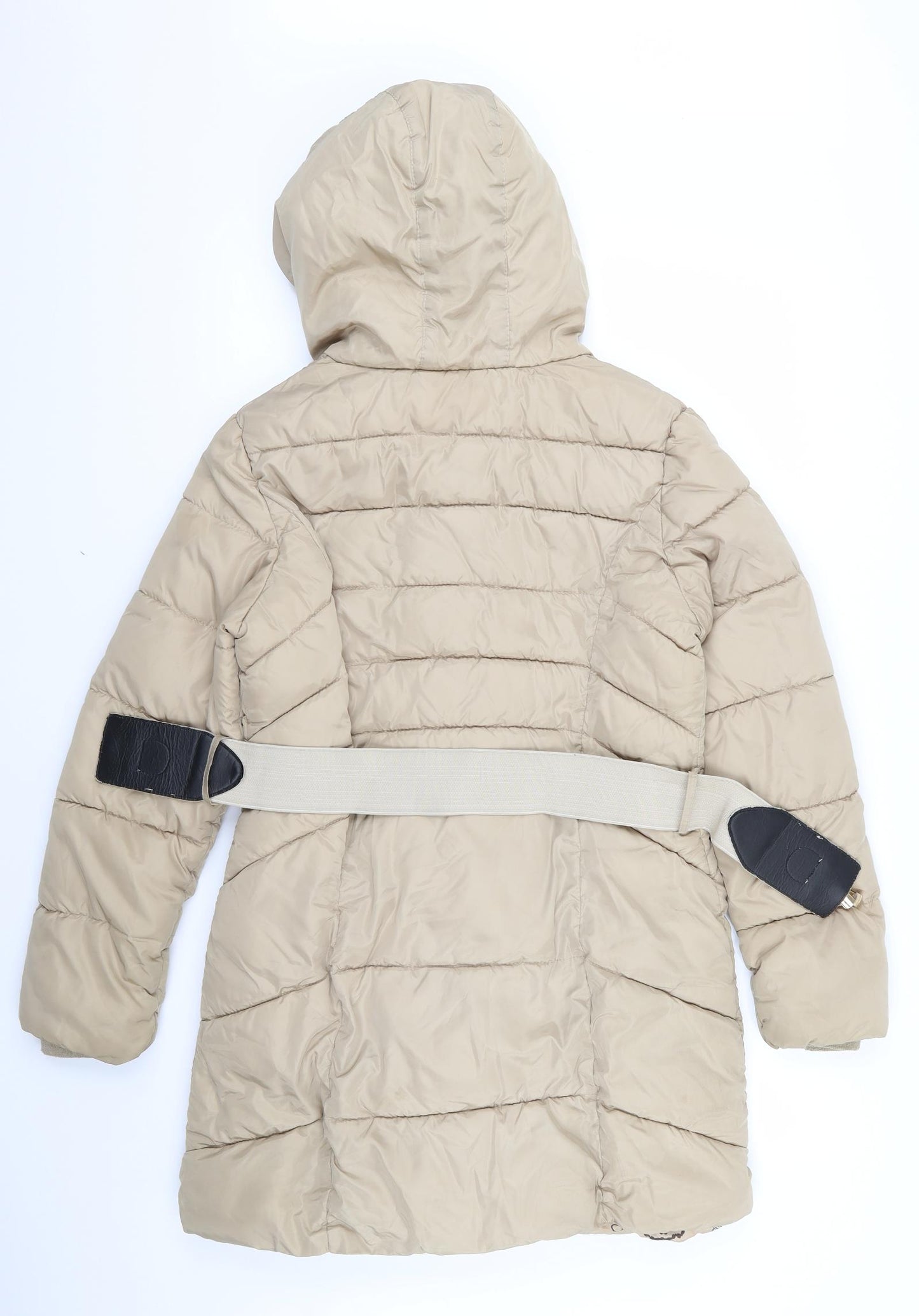 garoff Womens Beige   Puffer Jacket Coat Size M
