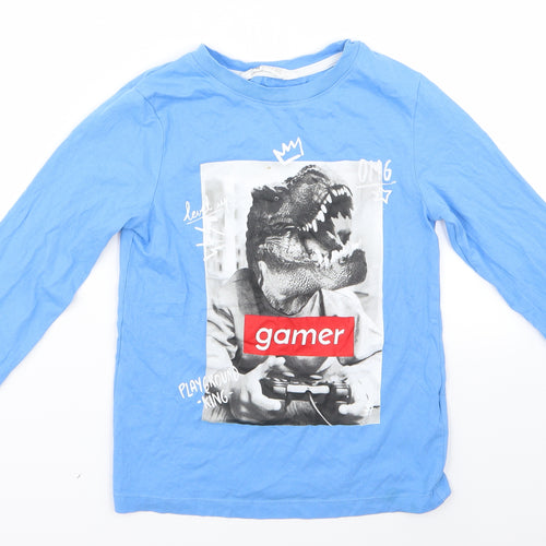 H&M Boys Blue   Basic T-Shirt Size 10 Years