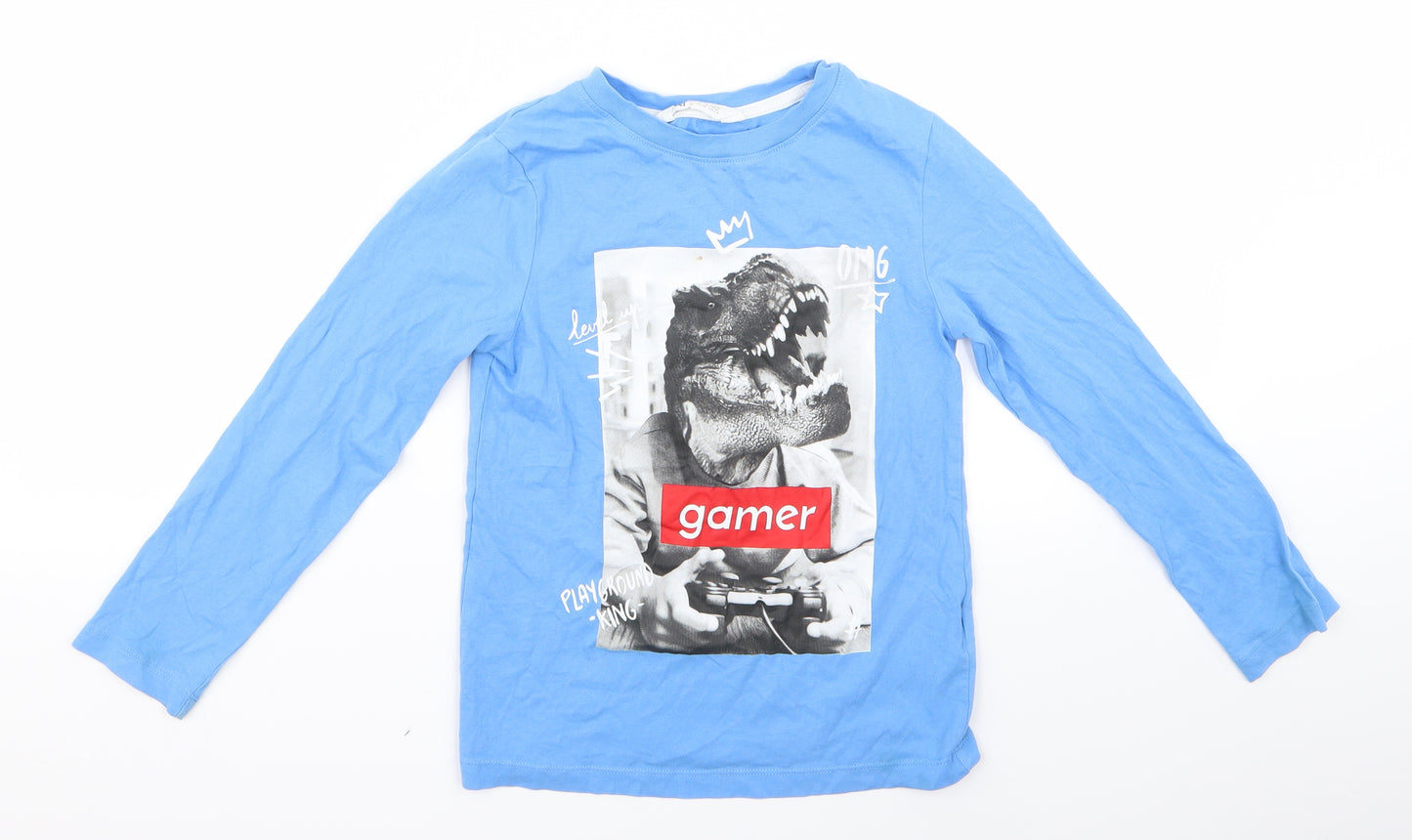H&M Boys Blue   Basic T-Shirt Size 10 Years