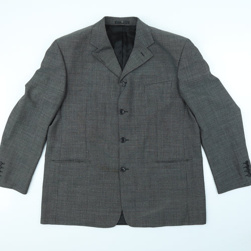 Preworn Mens Grey   Jacket Blazer Size XL  - shoulder pads