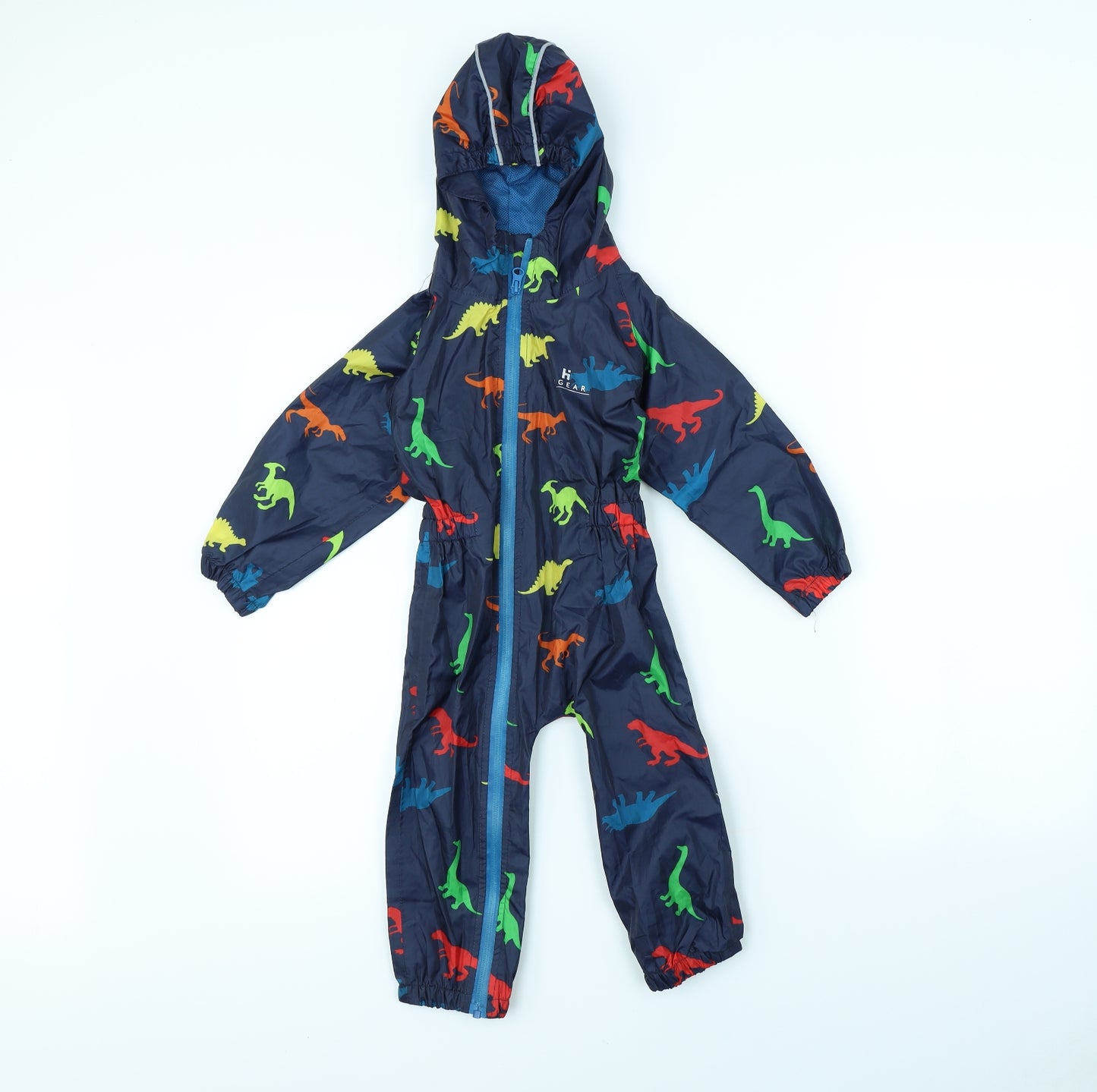 Hi Gear Boys Blue Spotted  Babygrow One-Piece Size 12 Months  - Dinosaur