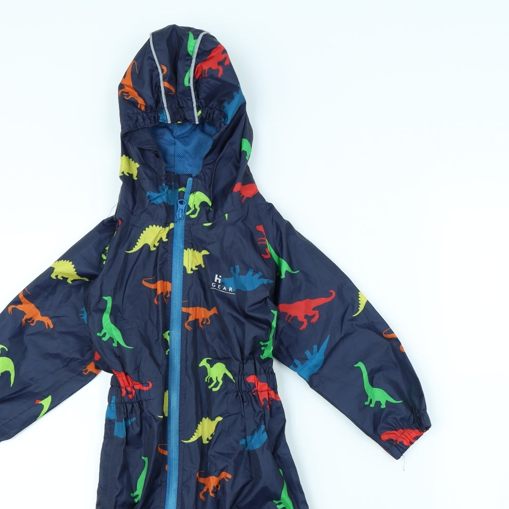 Hi Gear Boys Blue Spotted  Babygrow One-Piece Size 12 Months  - Dinosaur