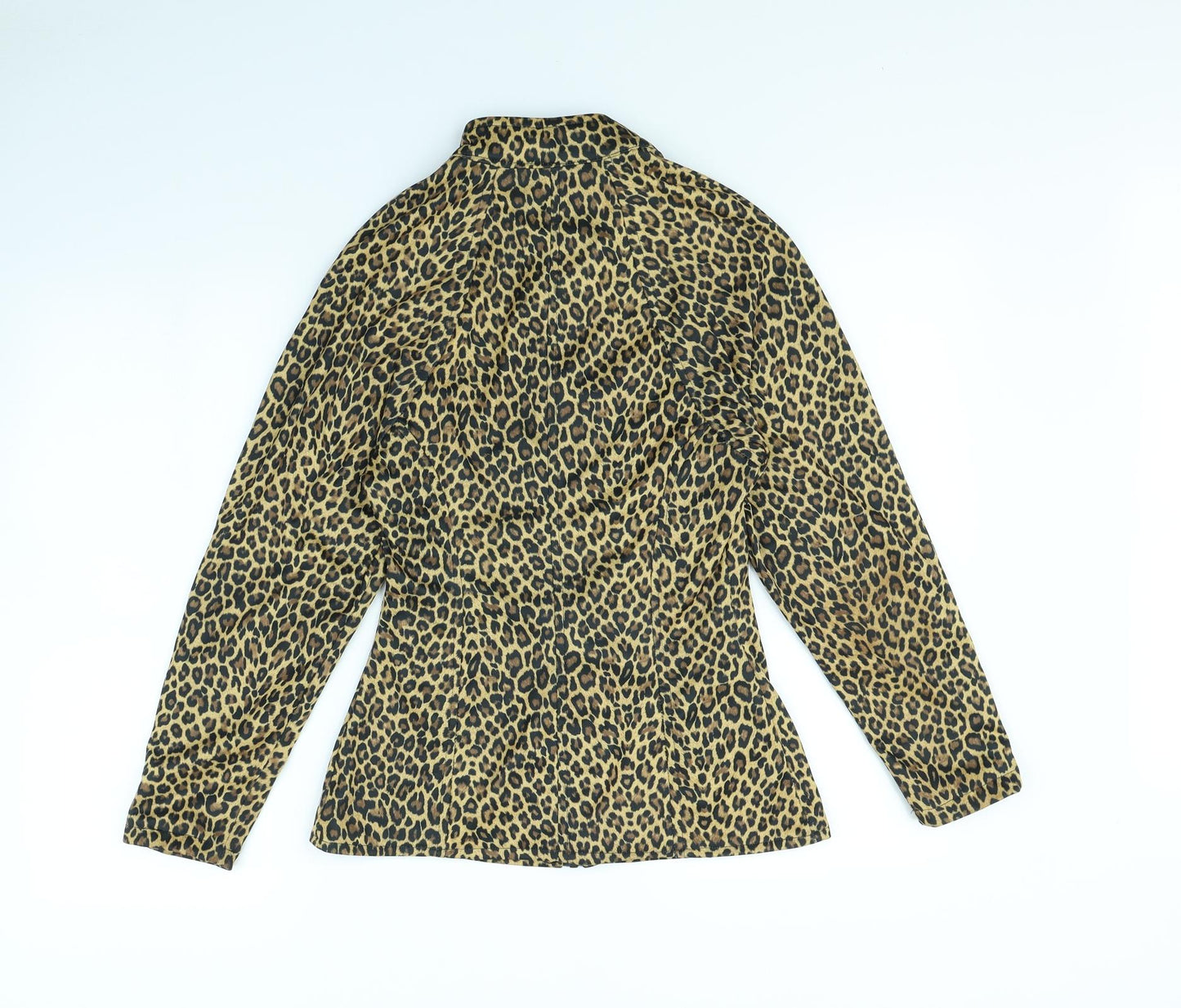 COTTON CLUB Womens Brown Animal Print  Jacket  Size M