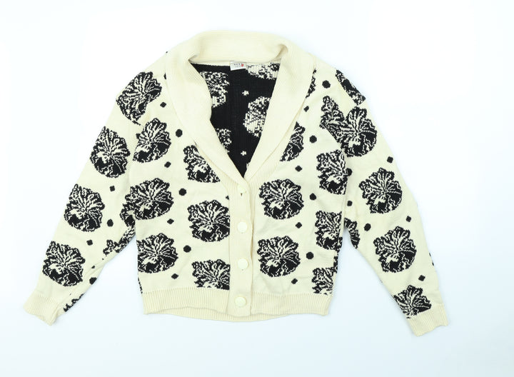 NEXT Womens Ivory Floral Jacket Size S