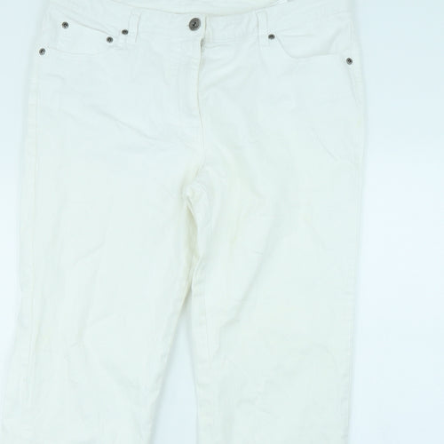 Preworn Womens White   Straight Jeans Size 16 L30 in