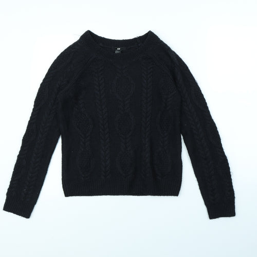 H&M Womens Black   Pullover Jumper Size M