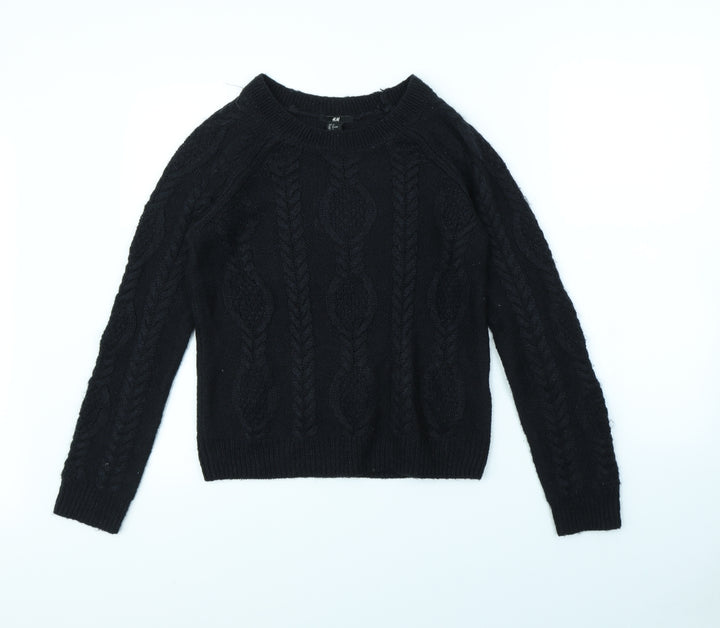 H&M Womens Black   Pullover Jumper Size M
