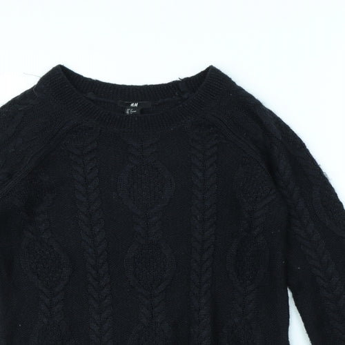 H&M Womens Black   Pullover Jumper Size M