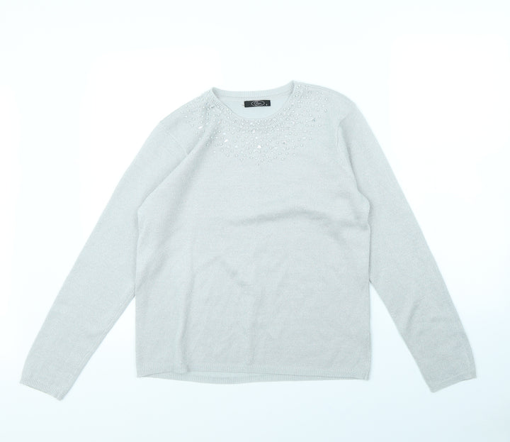 BM Womens Silver   Pullover Jumper Size S