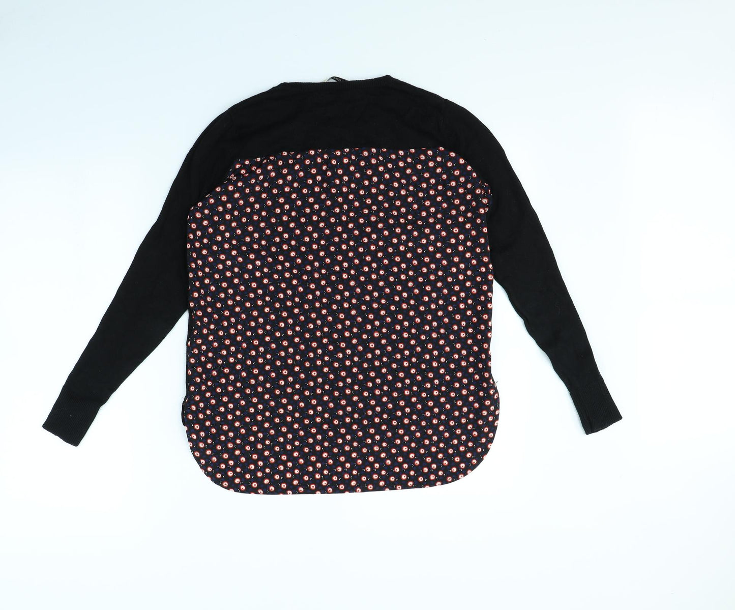 Oasis Womens Black Polka Dot  Pullover Jumper Size S
