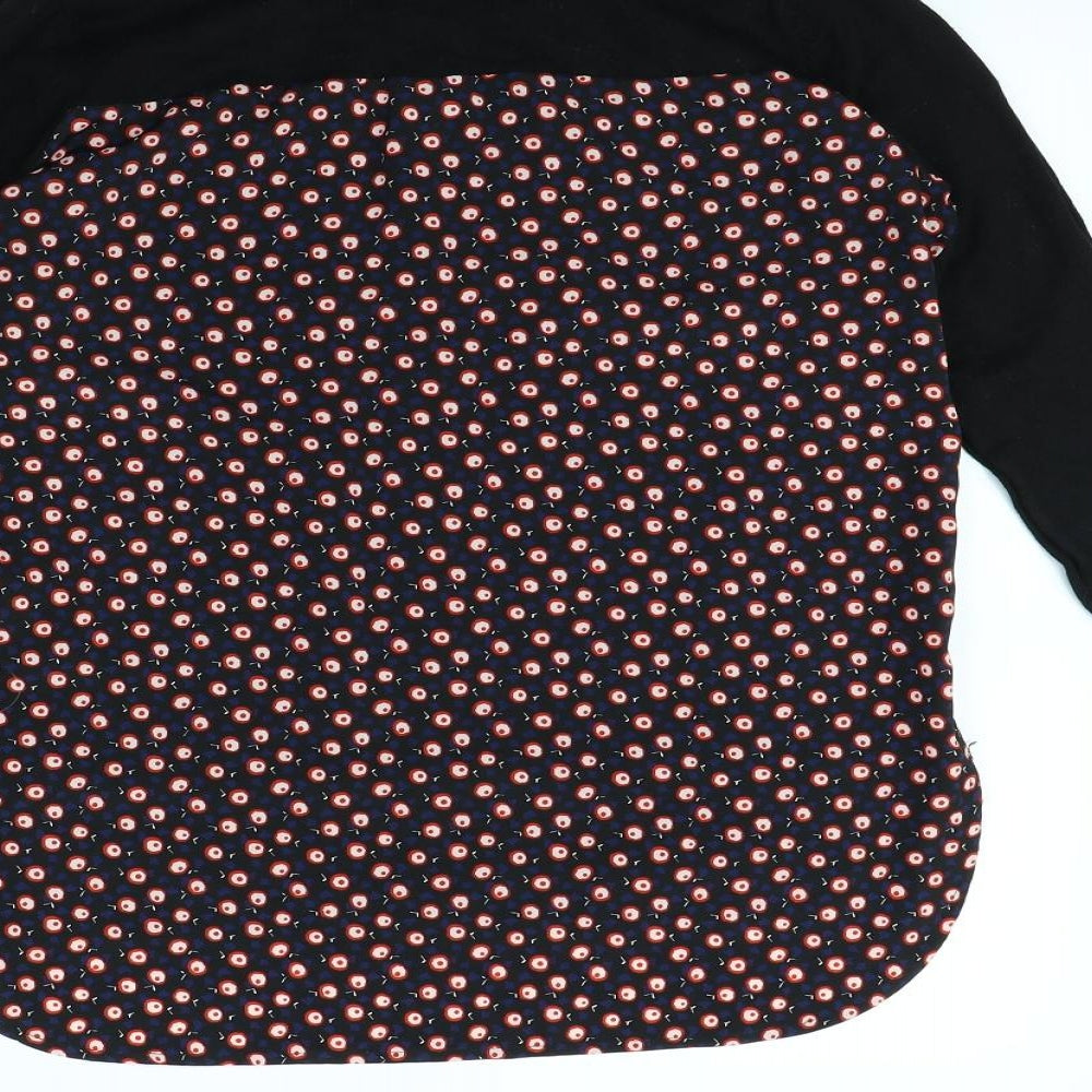 Oasis Womens Black Polka Dot  Pullover Jumper Size S