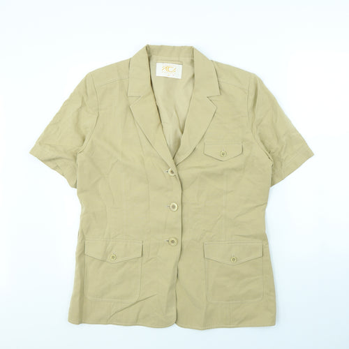 Country Casuals Womens Beige   Jacket  Size 14  - shoulder pads