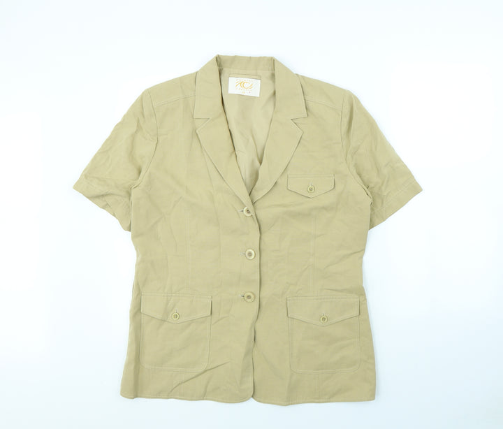 Country Casuals Womens Beige Jacket Size 14 - shoulder pads