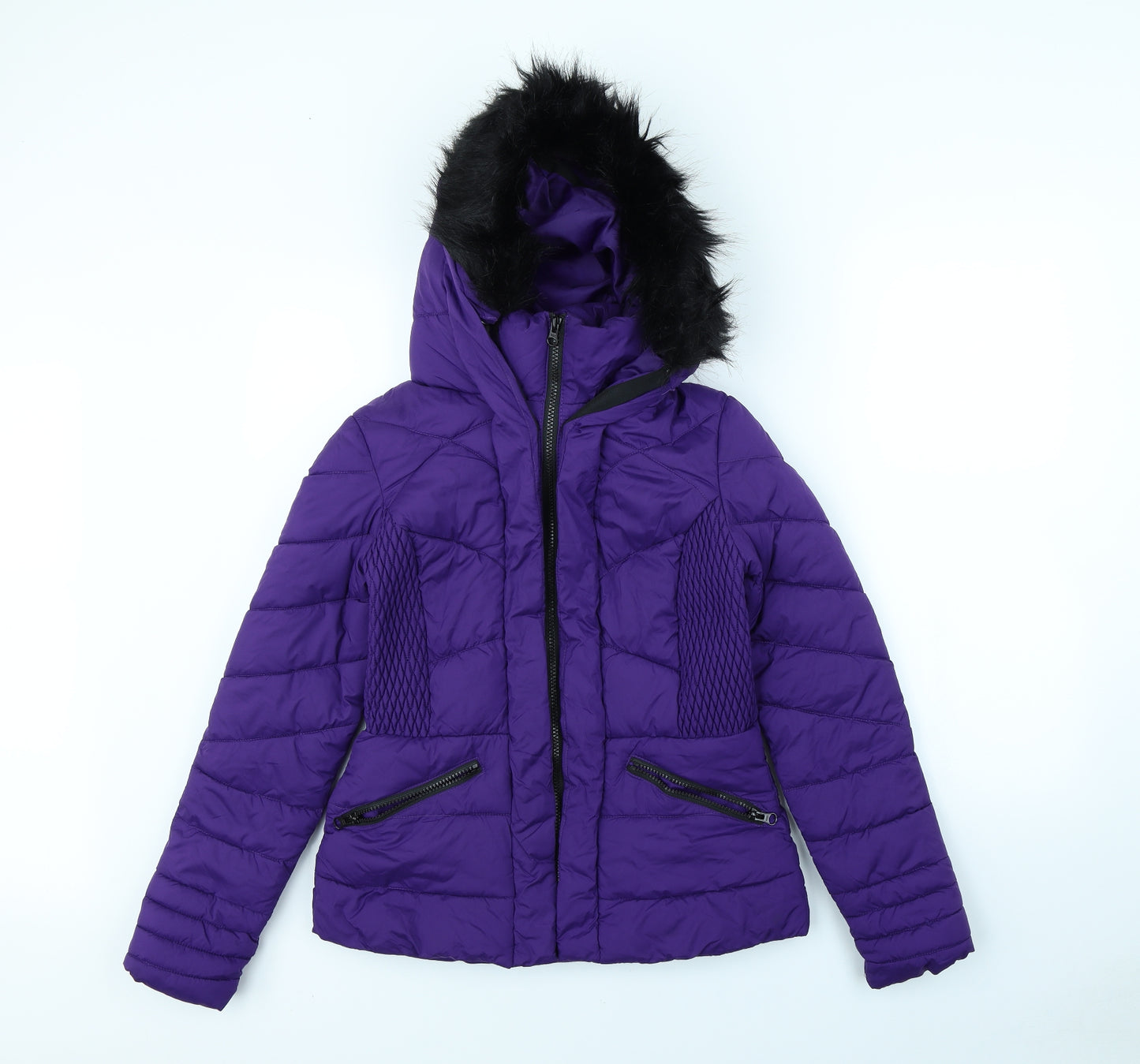 TU Womens Purple   Rain Coat Coat Size 8