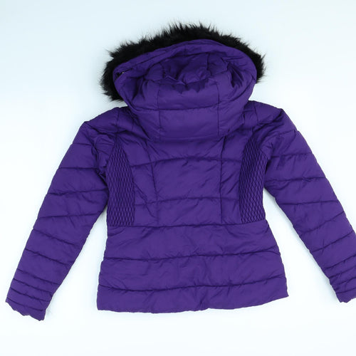 TU Womens Purple   Rain Coat Coat Size 8