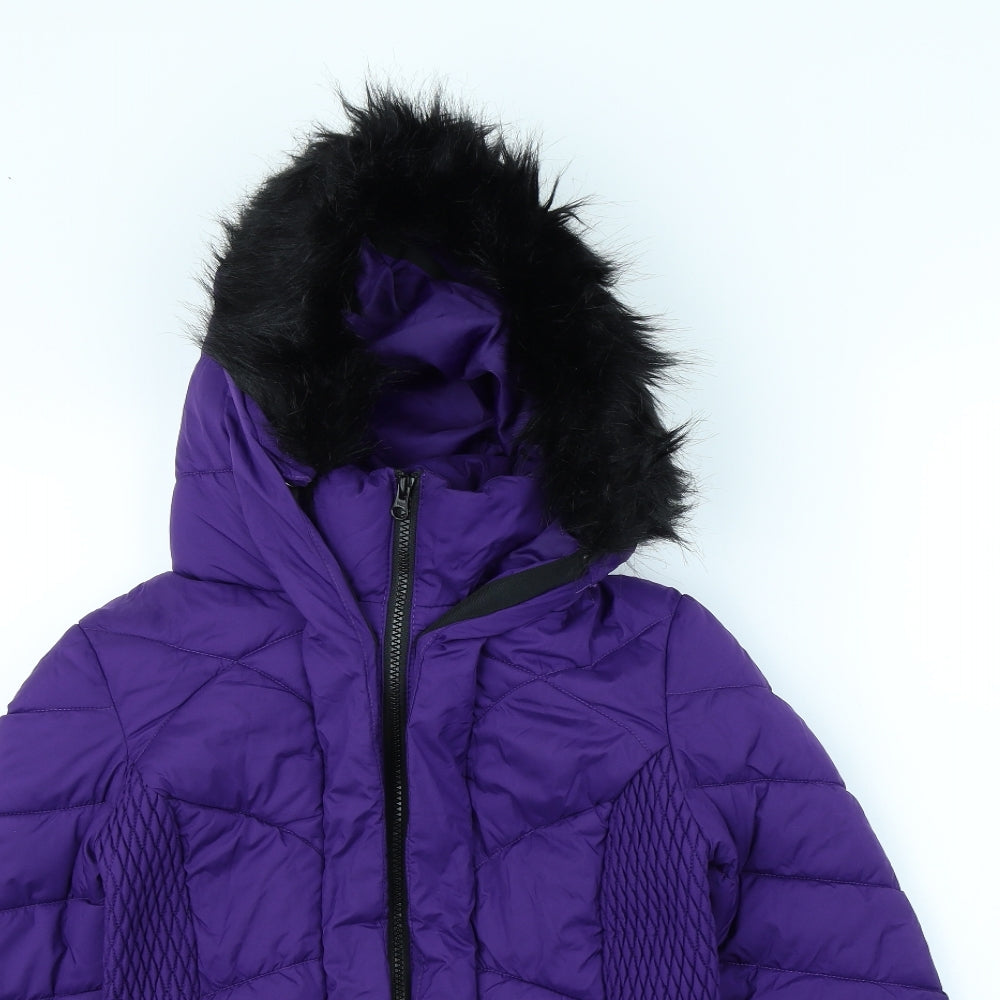 TU Womens Purple   Rain Coat Coat Size 8