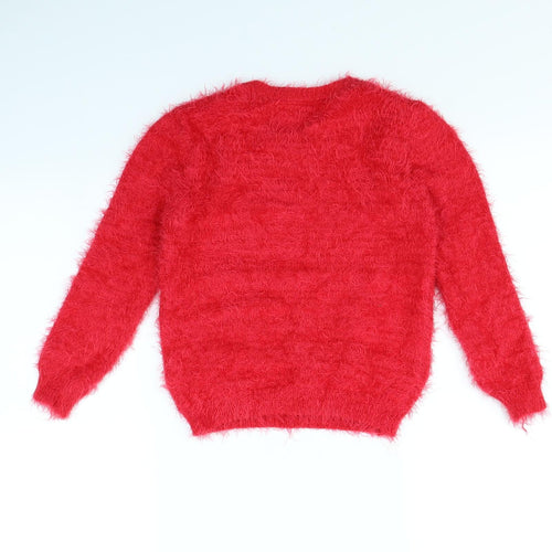 Primark Girls Red   Pullover Jumper Size 6 Years  - Reindeer