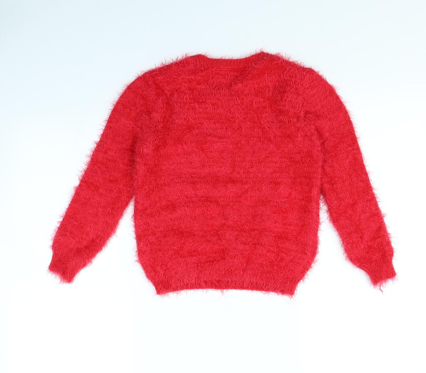 Primark Girls Red   Pullover Jumper Size 6 Years  - Reindeer