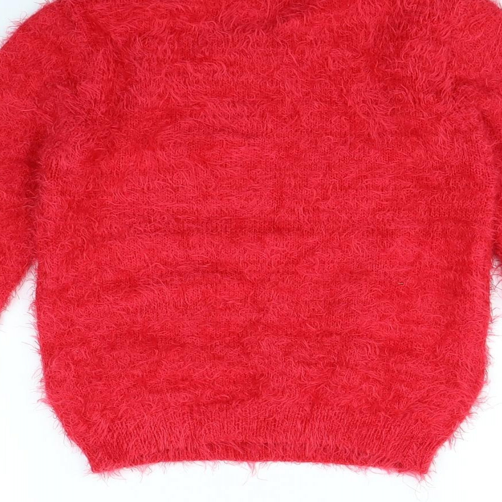 Primark Girls Red   Pullover Jumper Size 6 Years  - Reindeer