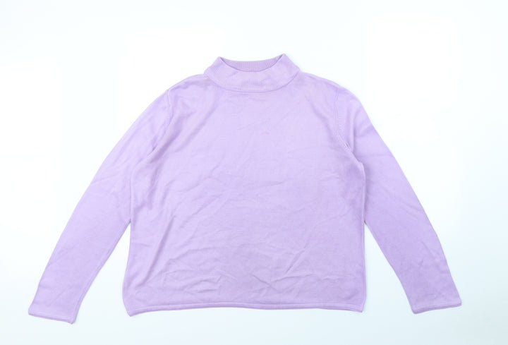 BM Womens Purple Pullover Jumper Size M