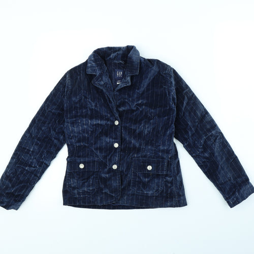 Gap Girls Blue Striped  Jacket Coat Size M