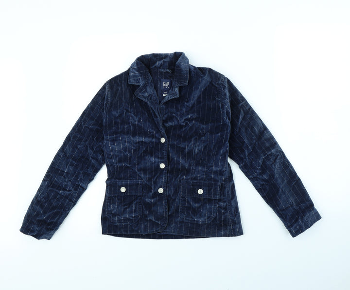 Gap Girls Blue Striped  Jacket Coat Size M