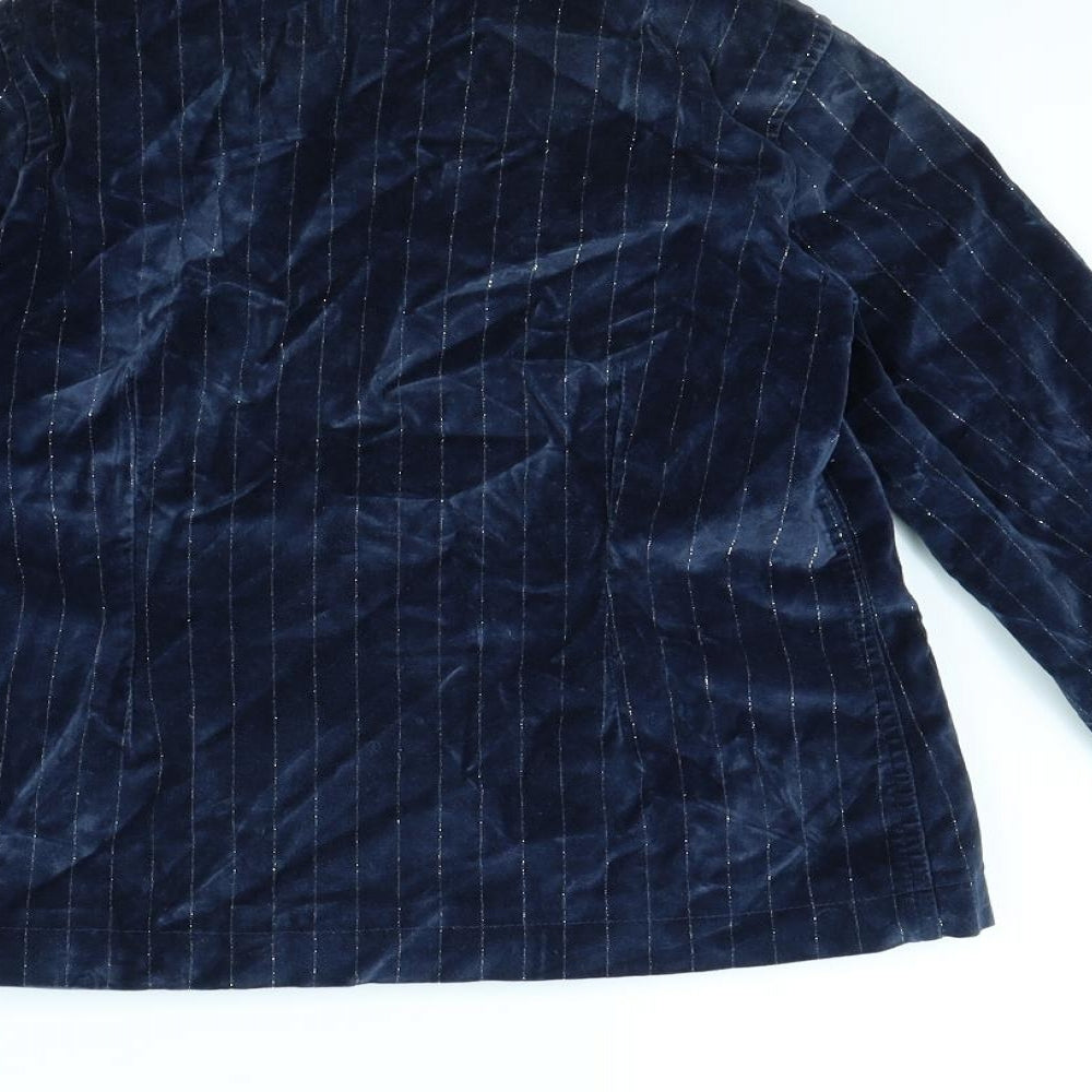 Gap Girls Blue Striped  Jacket Coat Size M