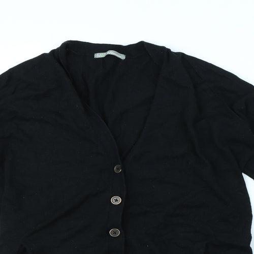 M&S Womens Black   Cape Jumper Size 14