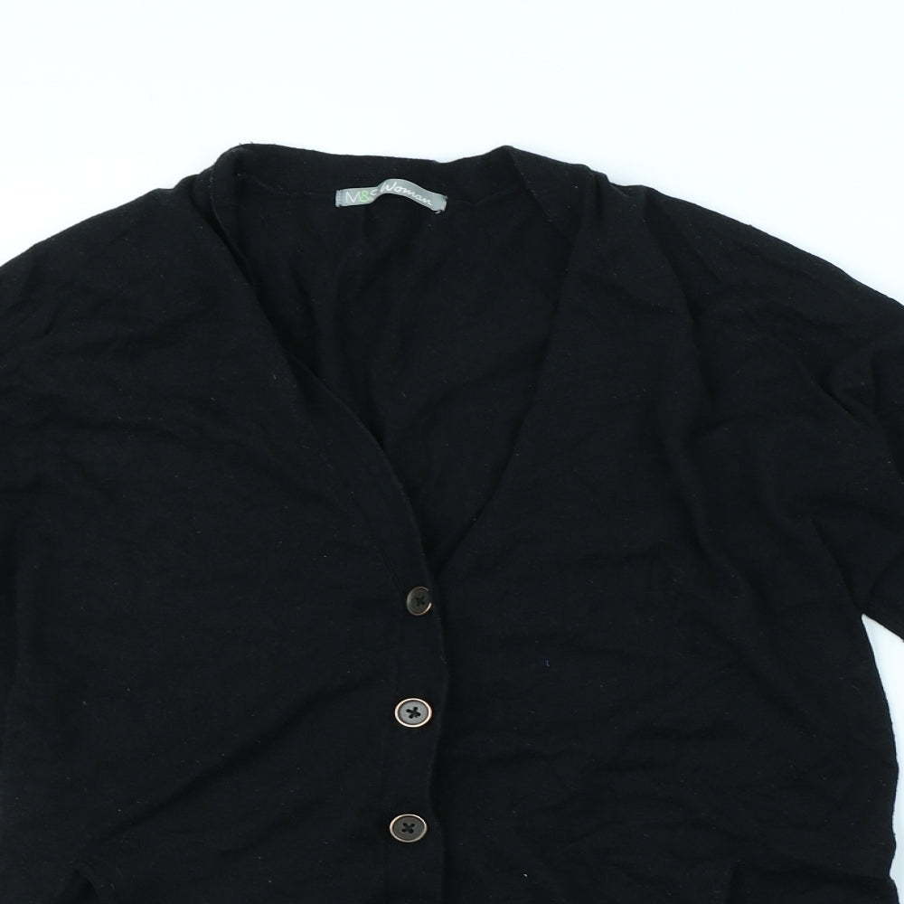 M&S Womens Black   Cape Jumper Size 14